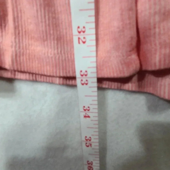 Umgee Cold Shoulder Top Blouse Tunic Women's Medium Pink Ribbed Stretch - Picture 7 of 7